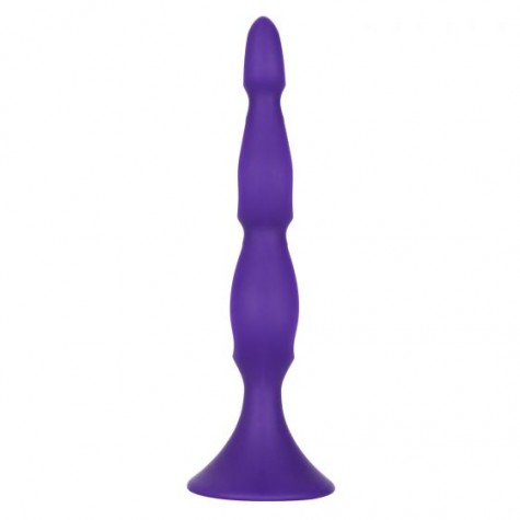 Фиолетовая анальная елочка Silicone Triple Probe - 14,5 см.